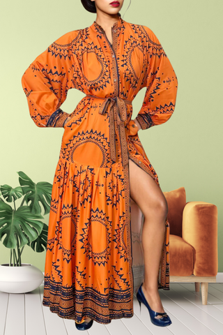 Tangerine Spice Maxi Dress